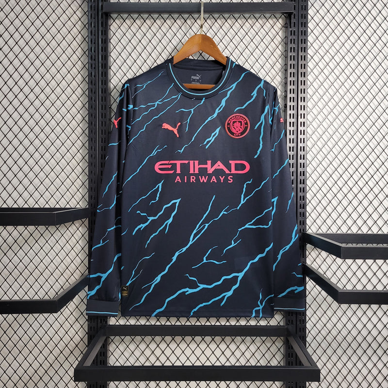 Camisa Manchester City 2023/24 Away - Manga Longa