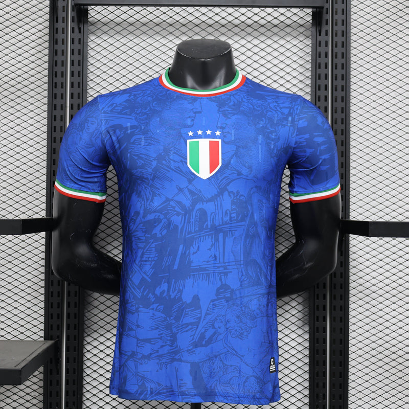 Camisa Itália Edição Especial 2024/25 Jogador Masculino - Azul, Vermelha, Verde e Branca