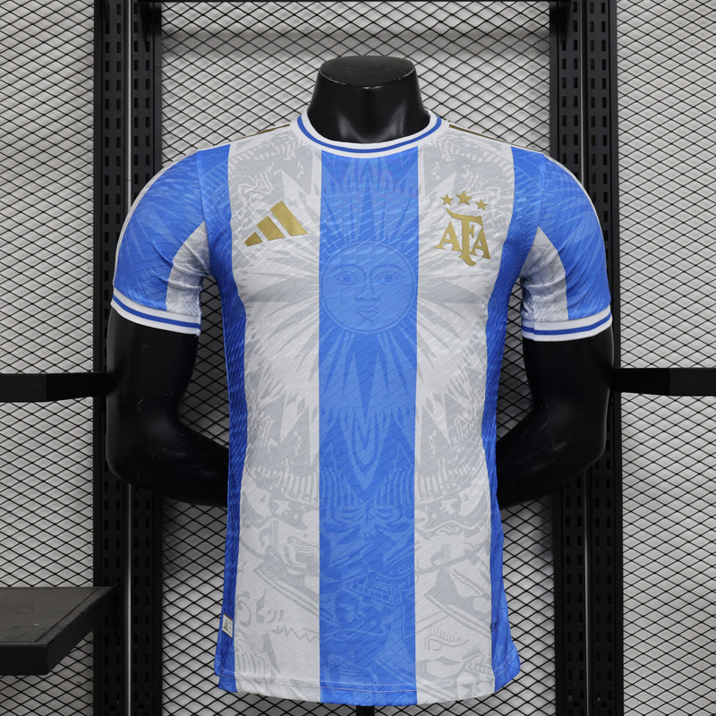 Camisa Seleção Argentina Edição Especial 2024/25 Jogador Adidas Masculino - Azul, Branca e Dourada